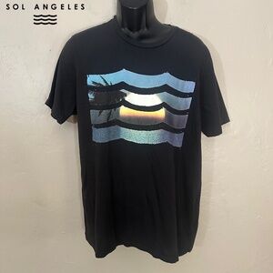 Sol Angeles T Shirt Large Gently worn 100% cotton 21" armpit to armpit